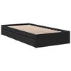 VidaXL Cadre de lit avec tiroirs noir 100x200 cm bois d'ingénierie, lit, lit de rangement, cadre de lit simple, lit simple, 3280672