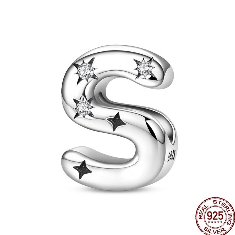 Copper 26 Letter A-Z Alphabet Charm Beads Fit Original Bangle Bracelet Necklace Pendant Jewelry Accessories Making