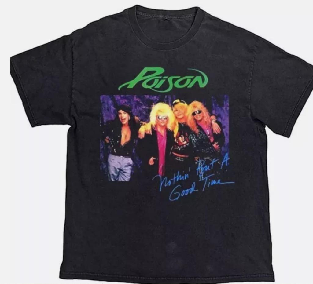 Poison Band Tour Shirt Short Sleeve Unisex T-Shirt Mens Womens Tees Top, Size S-4XL