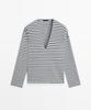 Masimodutti Striped V-Neck Knit Sweater
