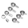 7Pcs Measuring Cups Set Stainless Steel Stackable Multifunctional Metal Nesting Measuring Cups Set for Kitchen Tools