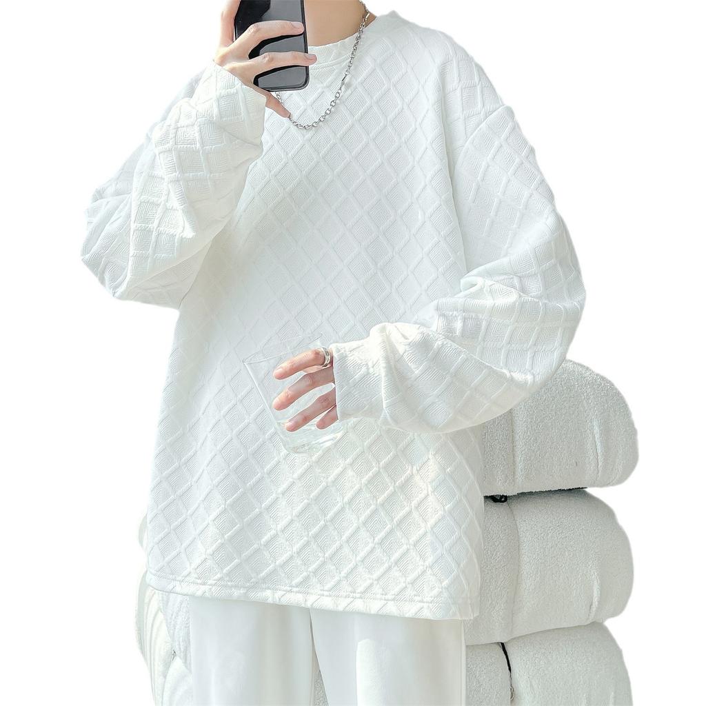 Fleece Sweater Men's Guochao Simple Thickened Thermal Jacket Winter Loose and Versatile Couple Clothing Fleece Jacket Men