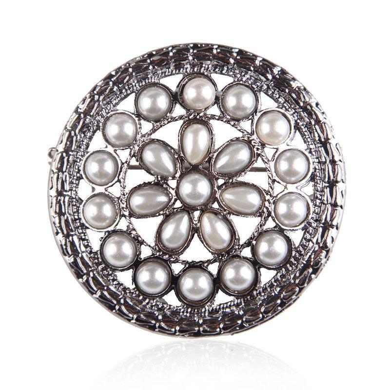 Módní dámské doplňky plné perlové labutě drahokamu květinová brož