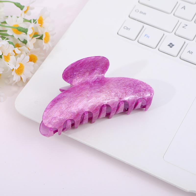 Korean Style Starry Sky Acrylic Hair Claw for Women, Glitter Candy Color Clip Ornament.