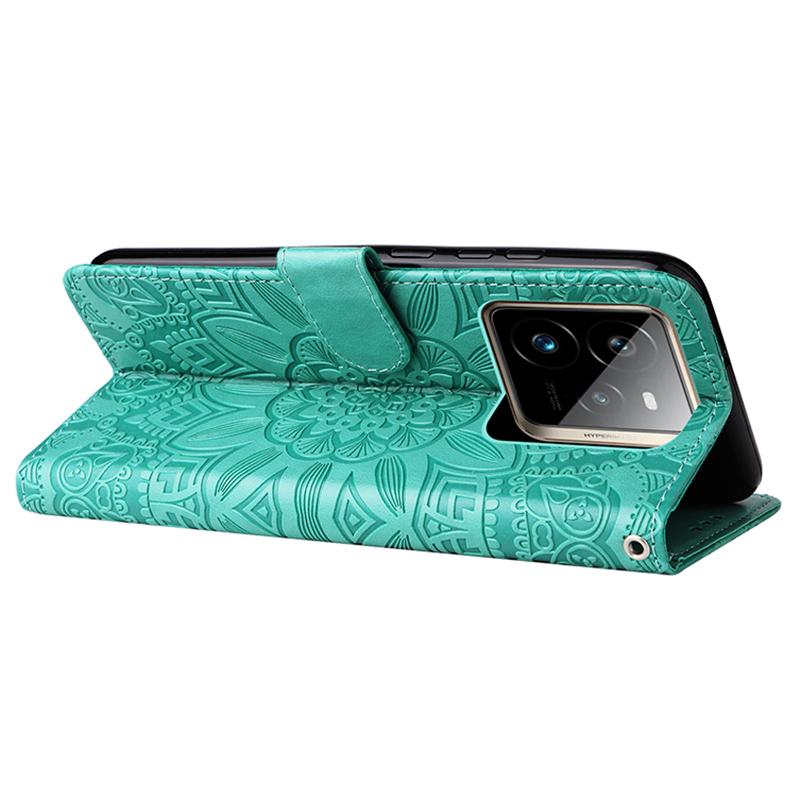 For Realme GT 7 Pro 5G Case Sunflower Imprint Leather Wallet Phone Cover