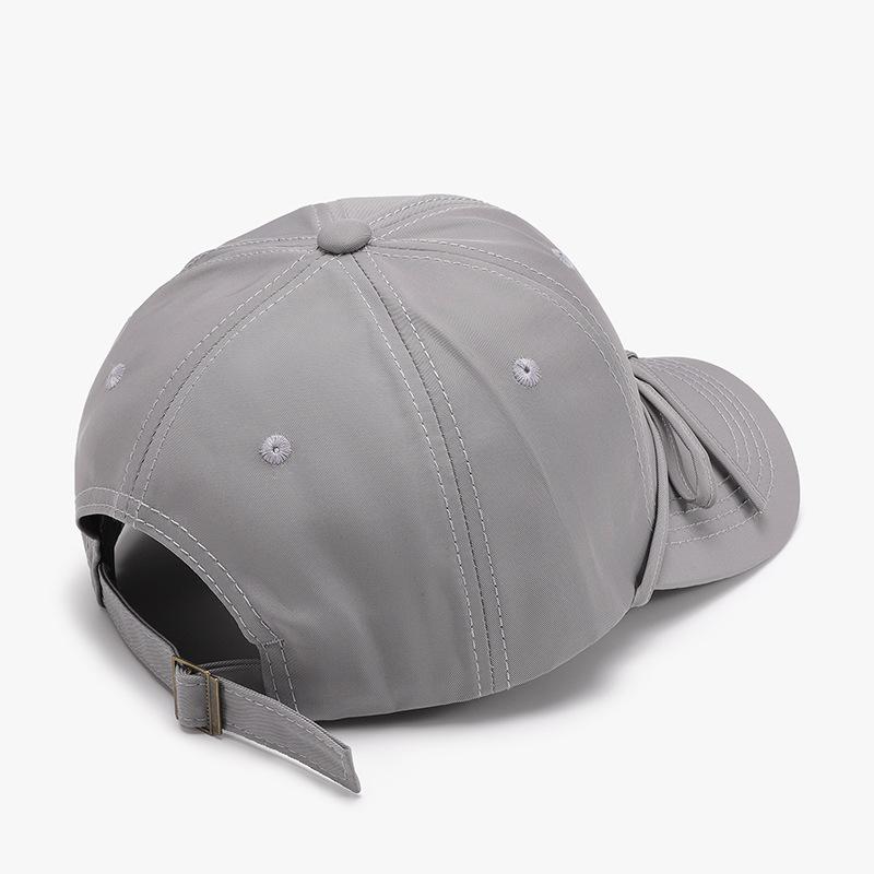 Spring and Autumn Bow Quick Dry Soft Top Women's Baseball Cap Outdoor Cross-Border Versatile Breathable Curved Brim Cap