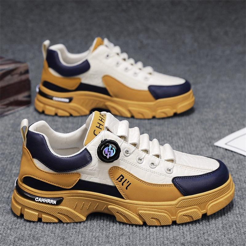 Low-top Martin shoes men's outdoor tooling trendy shoes men's autumn and winter 2024 new casual men's shoes rotating buttons