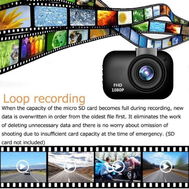Car Dash Cam Mini DVR Video Recorder Vehicle Front Camera Black Box Night Vision Car Accessories 1080P