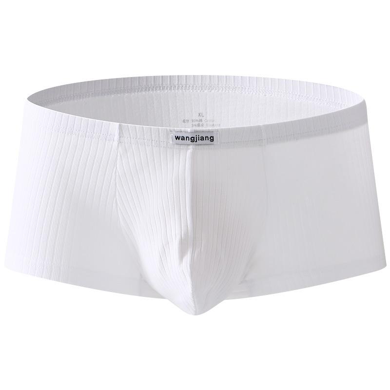 Men's Spring and Summer Sexy Pure Cotton Split Low-waisted Briefs