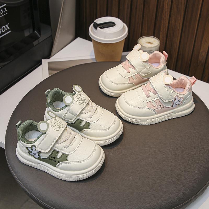 Baby Casual Shoes Non-slip Mesh Breathable Cute Kids Flat Shoes Toes Capped 2025 New Fashion Toddler Walking Shoes Size 16-26
