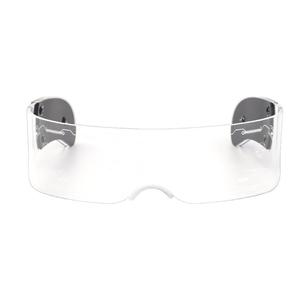Colorful LED Luminous Glasses Acrylic Futurist Cyberpunk Glasses  Halloween Christmas