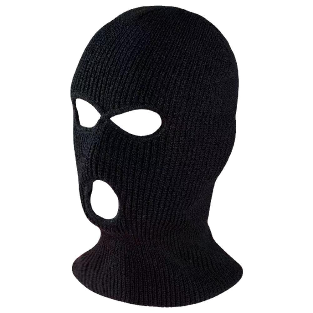 Men's Hat Winter Riding Windproof,Warm and Neck Protecting Hat Personalized Three Hole Thickened Ear Protecting Knitted Hat,Headgear Hat