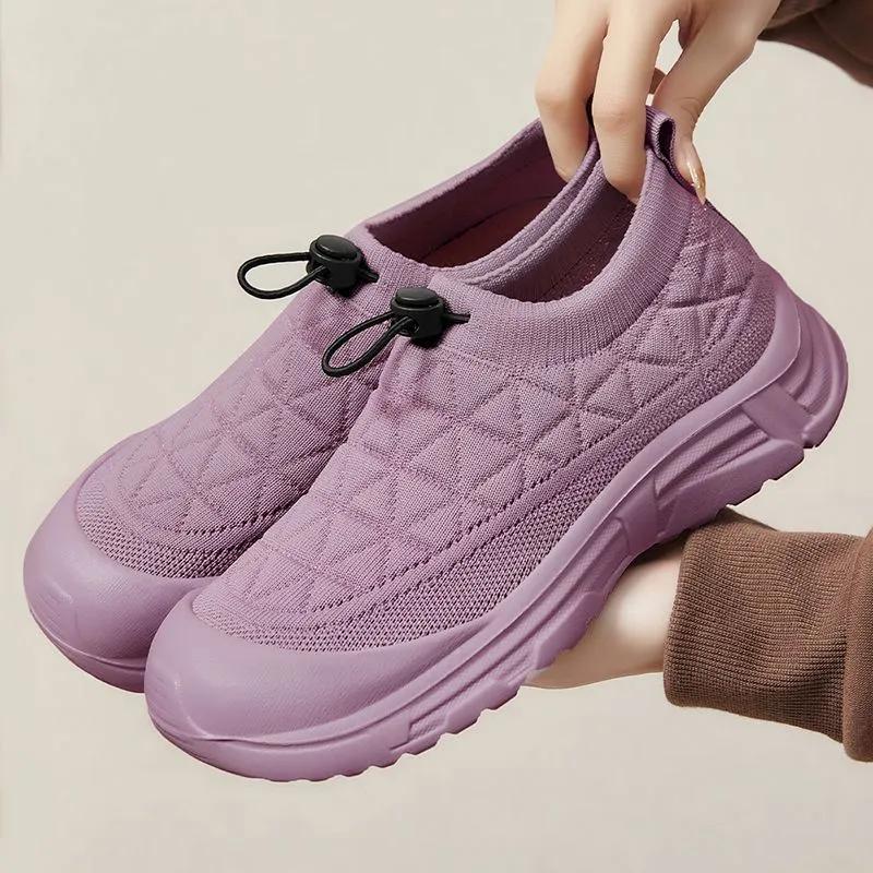 Women's Spring/Fall Non-Slip Casual Shoes Soft-Sole Comfortable Lightweight Slip-On Sneakers