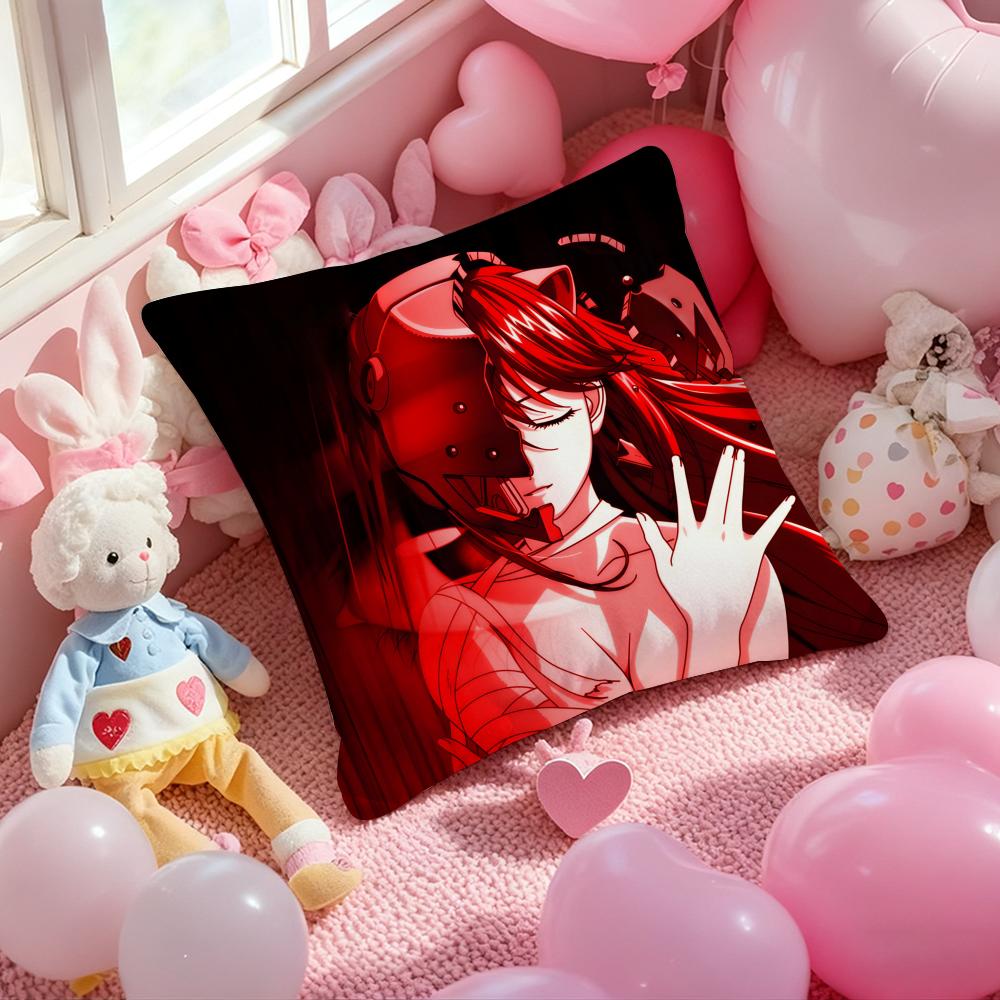 Anime E-Elfen L-Lied Cushion Cover Pattern Printed Pillowcase for Living Room Sofa Cushion Cover & Bedroom Decor