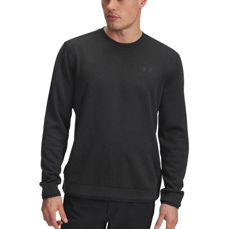 

Under Armour Однотонная футболка с круглым вырезом и длинным рукавом Мужские топы Черный 6003723-001 M