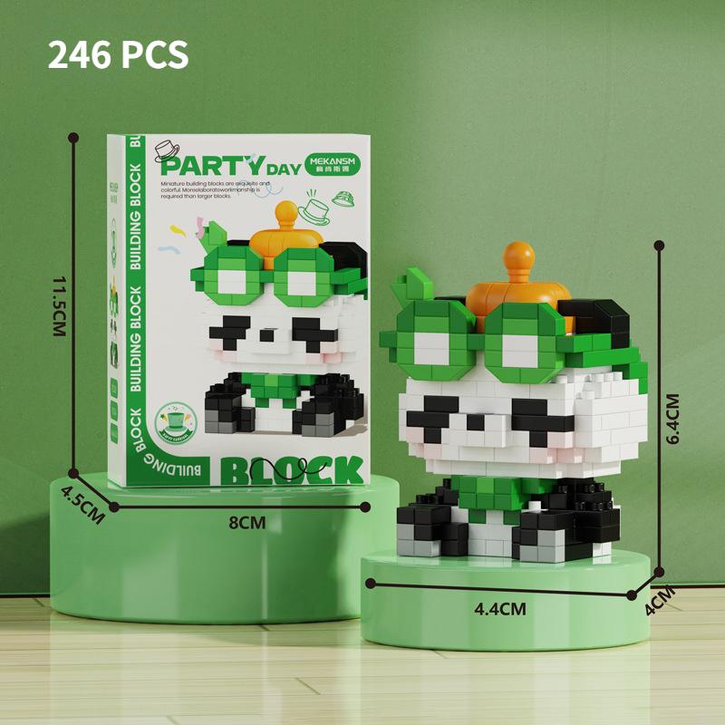 Velká velká panda květina ovoce Lai Menglan panenka Puzzle sestavení stavebnice dárková hračka