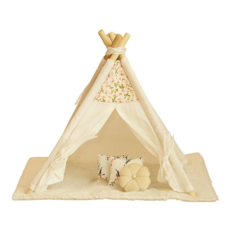 

Детская игрушка 1/12 Аксессуар для кемпинговой палатки для кукольного домика Реалистичная установка для сцены на открытом воздухе Улучшает воображаемую ролевую игру 1