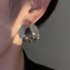 Glossy Geometric U-shaped Ear Buckles Women's Simple Cold Wind Earrings Women's Fashion Personality Temperament Earrings Niche High Sense