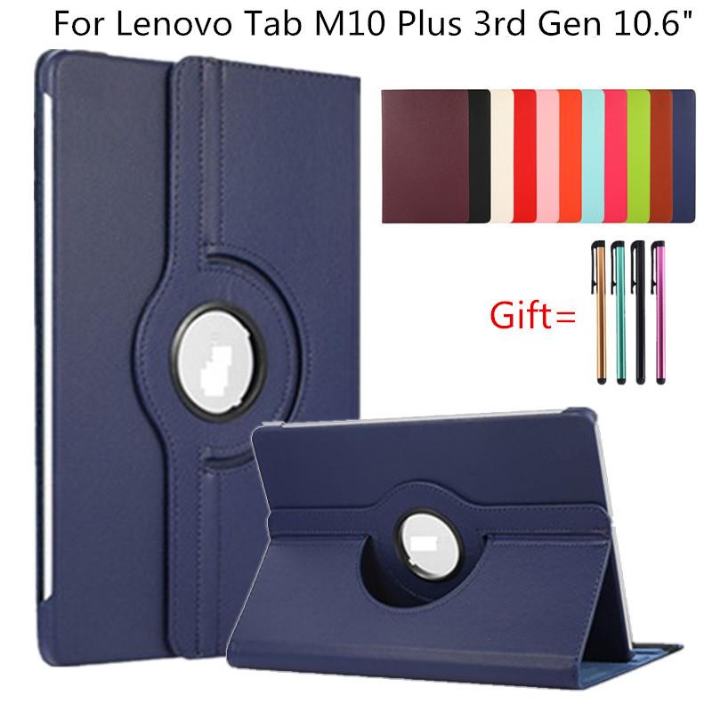 

Вращающийся чехол 360 для планшета Lenovo Tab M10 Plus 10.6 Gen 3 TB125FU TB128FU Чехол Smart Cover Funda Tab M10 Plus 3-го поколения