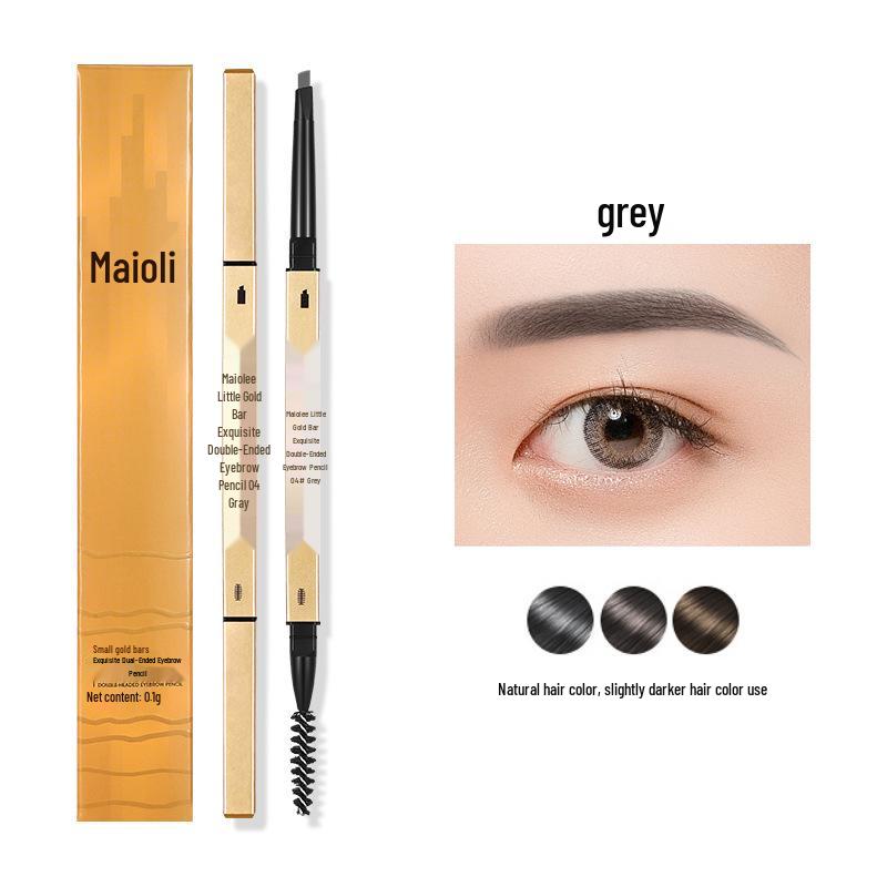 Ultra-Fine 3D Smudge-Proof Double-Ended Eyebrow Pencil with Triangle Tip