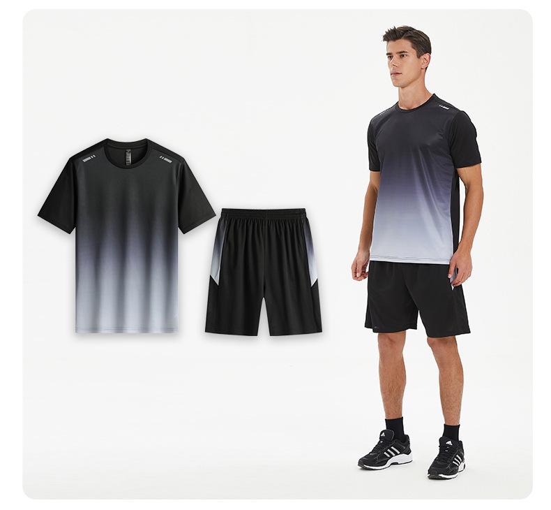Tuta Sportiva da Uomo 2026 Asciugatura Rapida Traspirante - Maglietta a Maniche Corte & Pantaloncini per Fitness Casual & Corsa