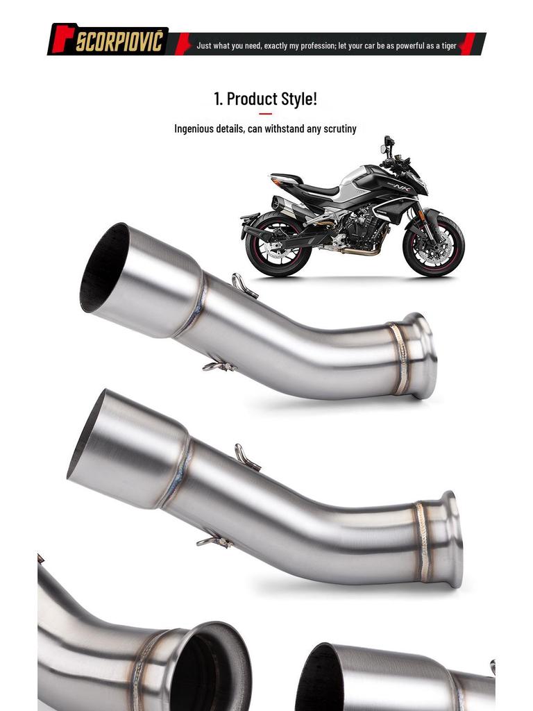 CFMOTO NK800 Stainless Steel Mid-section Exhaust Pipe for Dirt Bikes