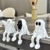 1/3 ks 3D tištěná Halloweenská figurka ducha s pohyblivými klouby, soška ducha s kloubovýma nohama, antistresová mini fidget hračka ducha, dekorace