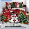 Christmasdecorationsnowman Customize Your Name Duvet Cover Softbedding Set For Bedroom Guest Room And Dorm Decoration Threepiece Set Includes 1 Duvet