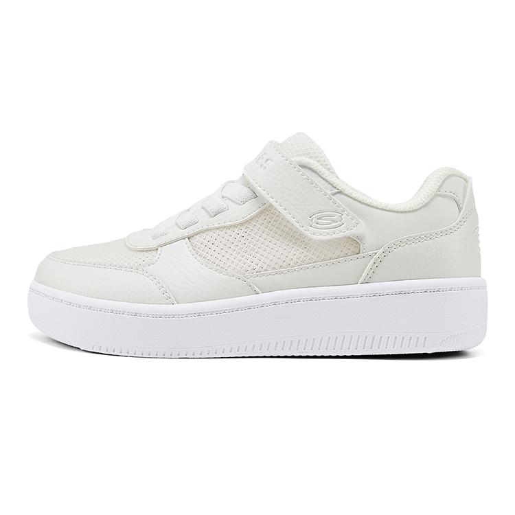 Skechers Kids Versatile Fashion Casual Lightweight Campus Velcro Sneakers Kids sneakers White 417102L-WHT 27.5