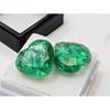 Natural Emerald Colombian Green Heart Cut 20+ Ct Pair Fabulous Loose Gemstone