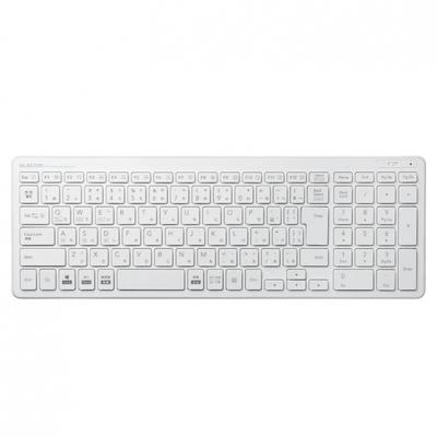 Elecom Keyboard Bluetooth Pantograph Compact Keyboard Compatible with Windows, Mac, iOS, Android White TK-FBP101WH