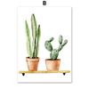 Green Plants Wall Art Canvas Painting Cactus Tiger Pilan Monstera Posters And Prints Wall Pictures For Living Room Decor