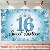 Party Backdrop Flat Sweet Sixteen Winter Events Wedding Coming Ceremony Four Photo Booth Background Front Door Decor