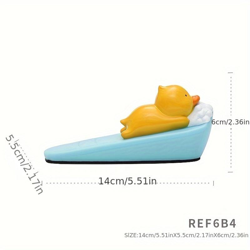 1pc Adorable Cartoon Animal Door Stopper Sturdy Vinyl Construction, Easy Floor Mount,Polished Metal Finish, Playful Door Decor Decorative Door Stopper