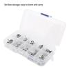 100Pcs Fishing Rod Guide Ring Set Ceramic Guide Eye Sets Boxed Fishing Rod Accessories