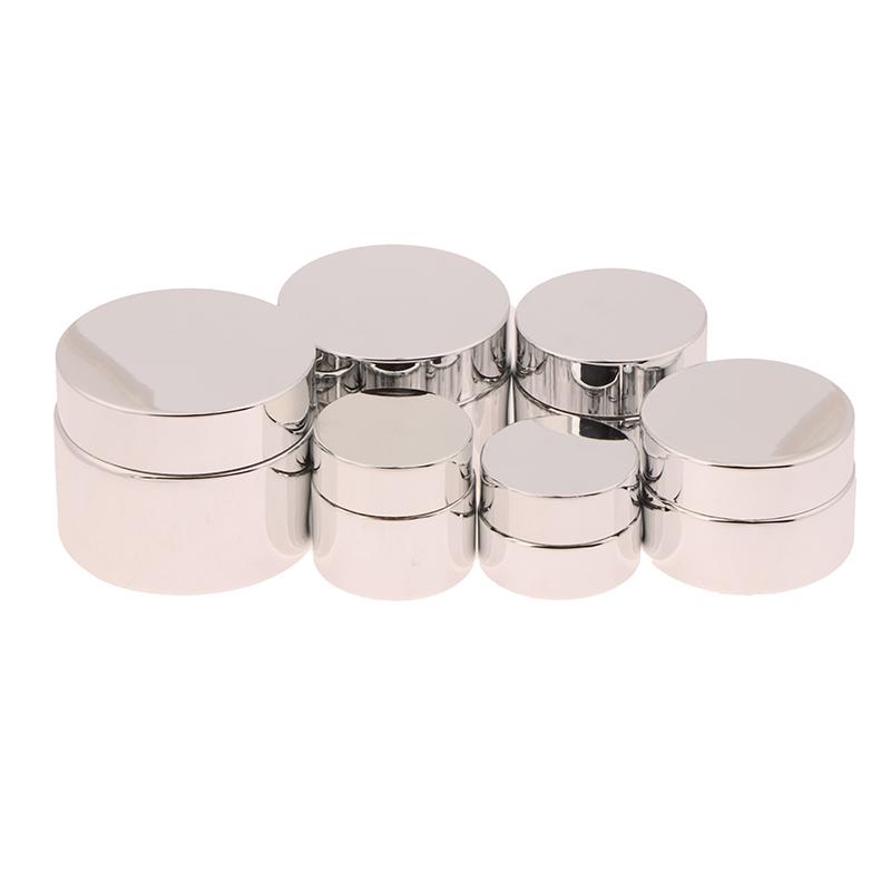 Cosmetic Jar 5-50G Face Cream Glass Bottle Silver Cream Jar Cosmetic Container Empty Nail Glue Jar Travel Makeup Container