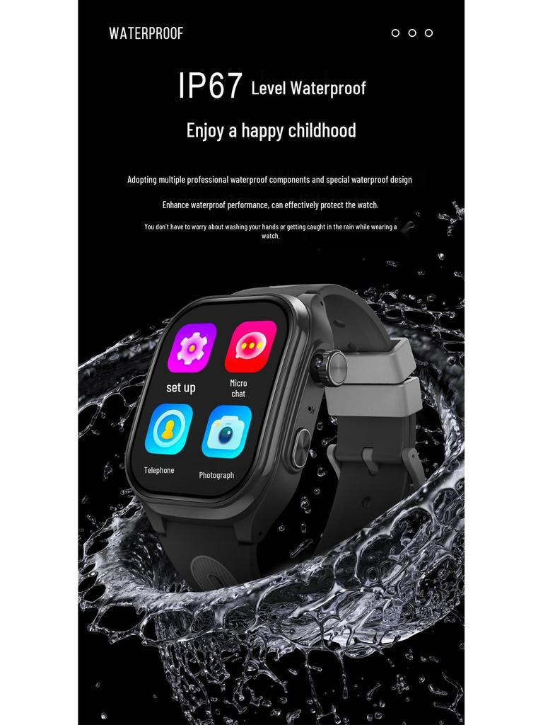 AS06 Kids' 5G Smartwatch with Card Slot & Positioning