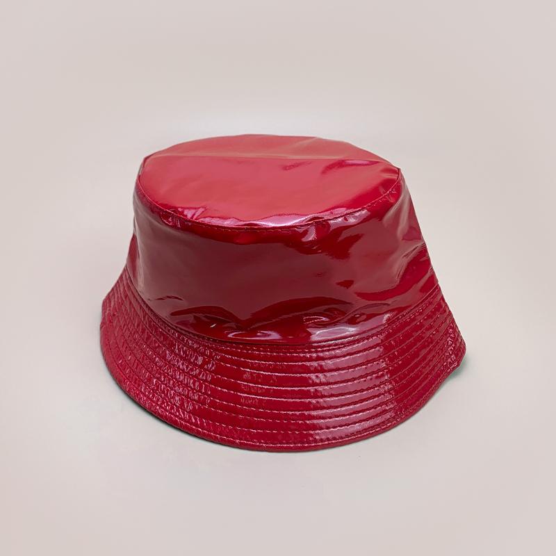 Cappelli a secchiello in pelle verniciata di nicchia Nuovi unisex Parasole Semplici Traspiranti Bicolore Versatili Moda Personale Cappelli da pescatore