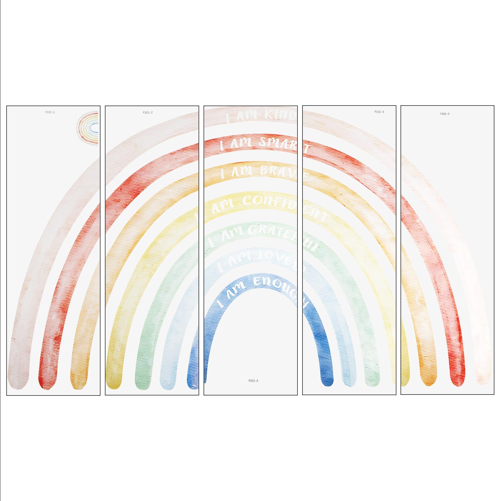 Rainbows Wall Decal Pretty Wall Decor Safe Boho Dot Wall Decal Colorful Rainbows Wall Stickers Multipurpose Wall Decals