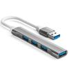 USB USB Port Hub Ultra Slim Hub Dongle Expander for Flash 5Gbps Data Aluminum 3.0 Hub, 4-in-1 Splitter, Laptops, Drives, HDDs, Consoles, Printers,