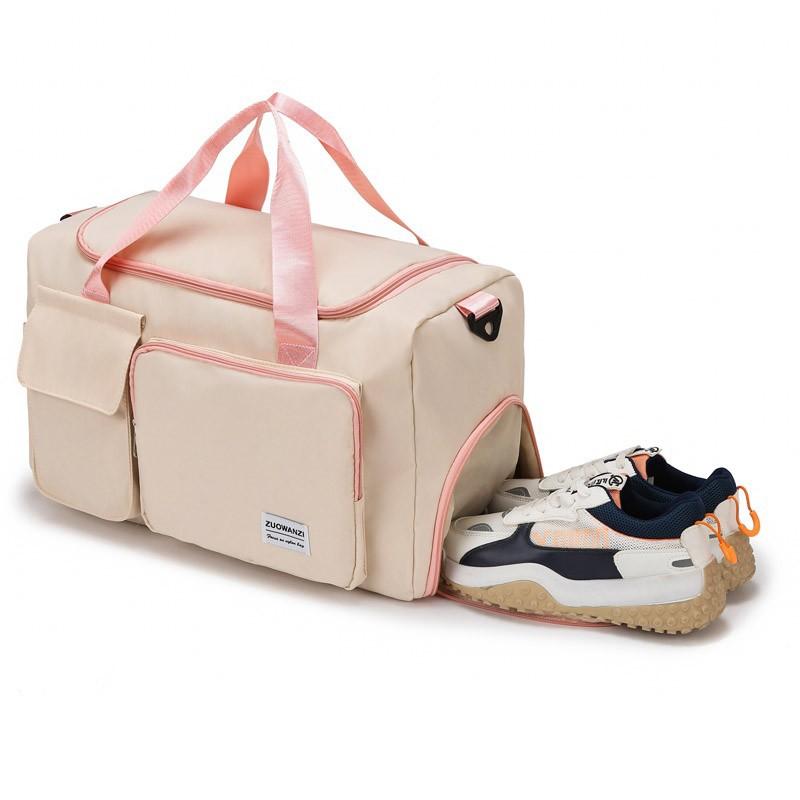 New fashion sports fitness bag foldable travel bag independent shoe compartment storage yoga bag
