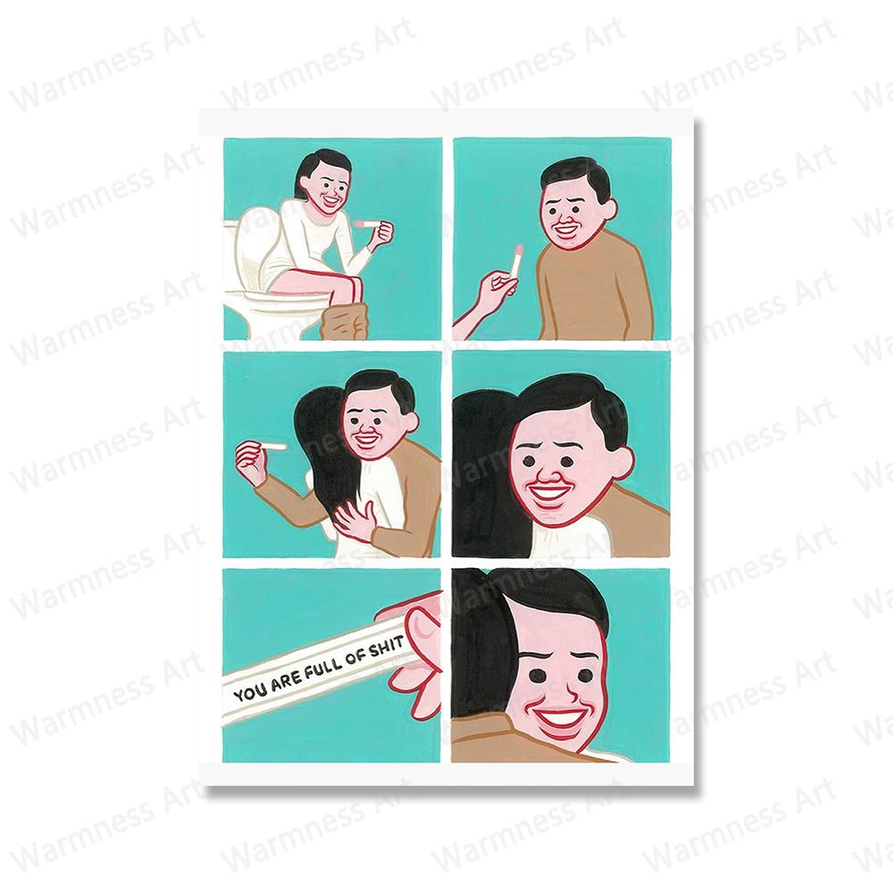 Funny Dark Humor Spain Joan Cornella Prints Canvas Painting Nordic Posters Music Wall Art Decor Pictures for Living Room Bedroom No Frame