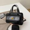 Solid Color Pocket Boston Tote Bag Handbag Underarm Bag Temperament PU Bowling Bag  Women