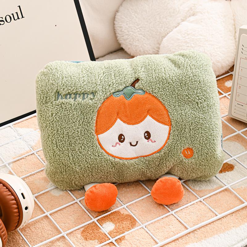 Cartoon Rechargeable Explosion-Proof Hot Water Bottle - Detachable Hand Warmer for Girls, Bed, and Abdomen.