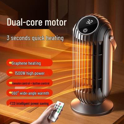 Portable Vertical Electric Desktop Heater Fan for Home and Office