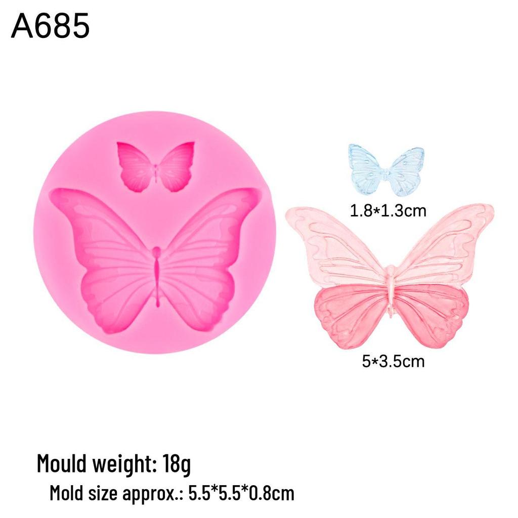 Matriță Silicone Fluture cu Trei Legături pentru Fondant, Ciocolată, Epoxid și Artizanat din Lut