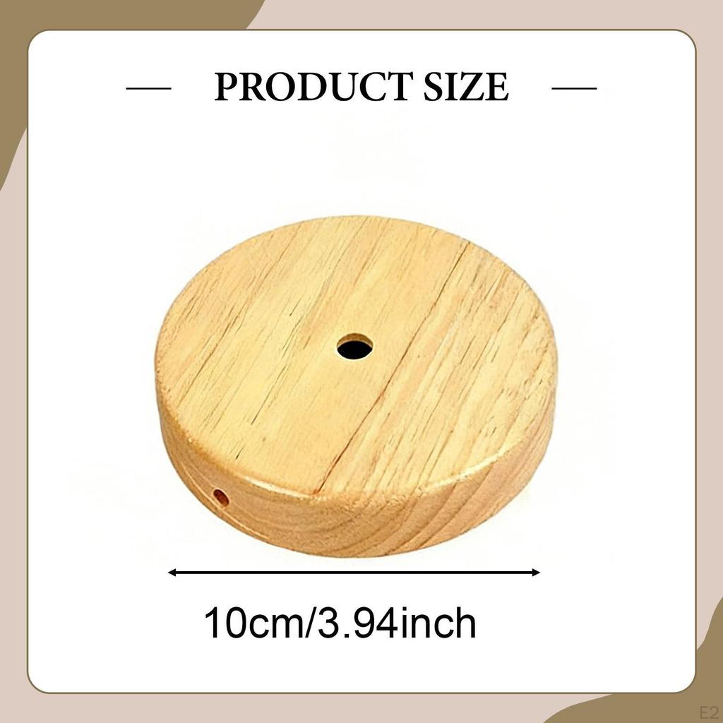 4Pcs Pendant Light Canopies Cover Plate Round Easy Installation Modern Lamp Accessory Sturdy Wooden