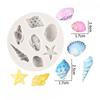 1 stk Marintema Silikonform 3D Skjell Konkylie Sjøstjerne Korall Fondantform for DIY Pudding Sjokolade Godteri Desserter Gummigodteri Cupcake Håndlaget Såpe