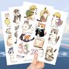 10Pcs/Set  Cartoon Cat Temporary Tattoo Stickers Cute Cat Children Waterproof Tattoo For Kids Funny Birthday Gift