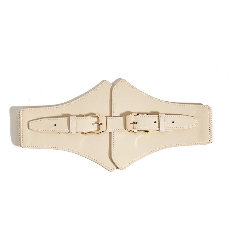 Versatile Women's Wide Elastic Waist Belt, Leather Waistband for Coats & Shirts – Four Seasons Style